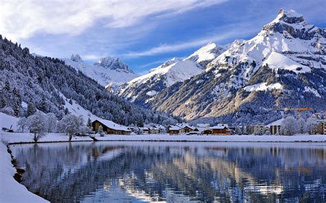 Snow Mountain Lake Wallpapers - Top Free Snow Mountain Lake Backgrounds ...