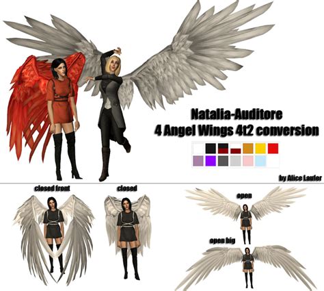 Natalia Auditore 4 Angel Wings 4t2 Conversion Sims 4 Cc Packs Sims 4