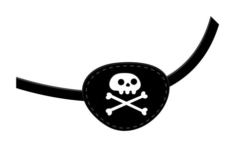 Pirate Eye Patch Icon Sign Flat Style Design Vector Illustration