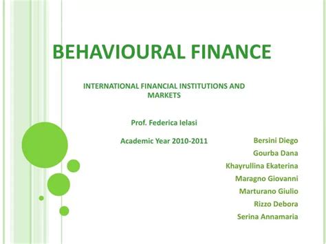 Ppt Behavioural Finance Powerpoint Presentation Free Download Id