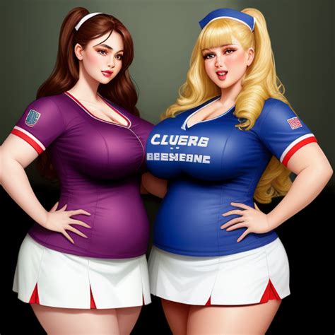 Generator Seni Ai Dari Teks Two Women Bbw Milf Cheer Nurse Big Boobs