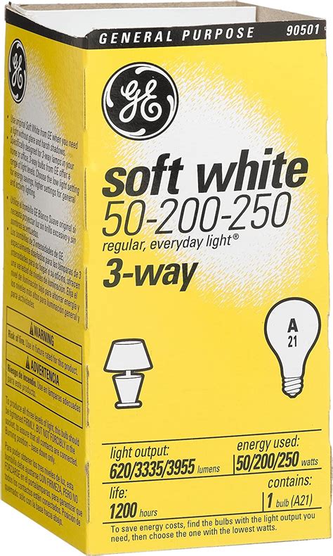 Ge Lighting 56948300 3 Way 50 200 250 Soft White Light Bulb