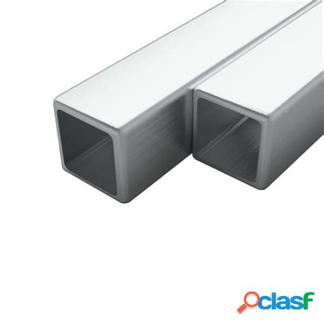 Tubos Aço Inoxidável Quadrado Secção V2a 1m 25x25x19mm 2 Peças Em