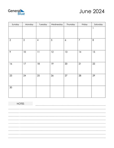 June Calendar Printable 2024 2024 Tilly Ginnifer