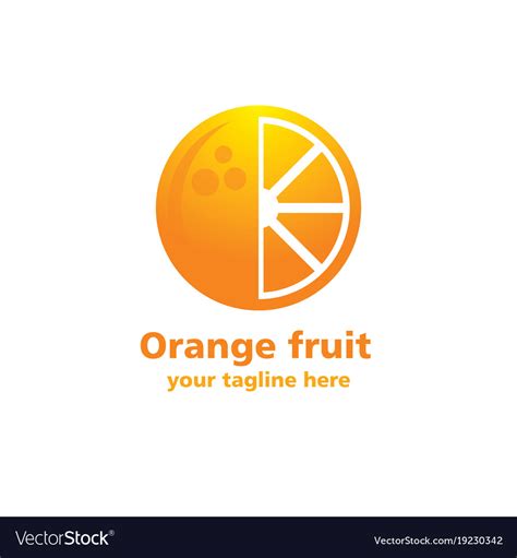 Orange Fruit Logo Royalty Free Vector Image Vectorstock