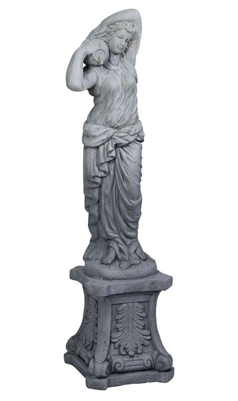 Garden Sculpture Venus Pillar Female Figure Aphrodite Woman Statue 90cm
