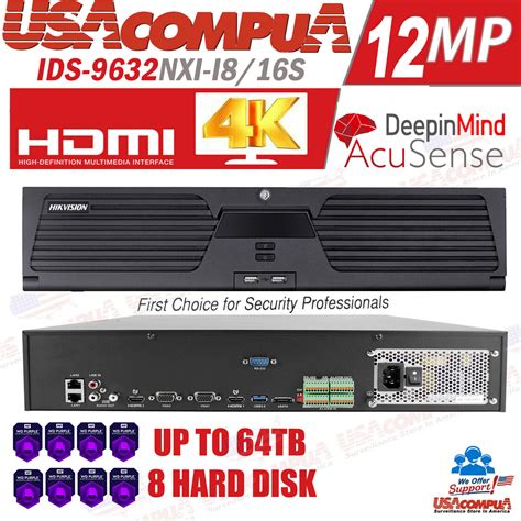 Hikvision 32ch Nvr 4k Ids 9632nxi I816s Deep In Mind 12mp Nvr 8 Sata W