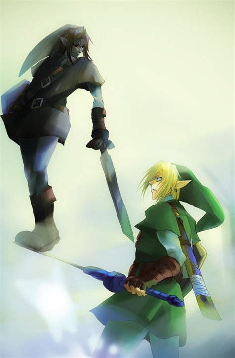 The Legend Of Zelda Ocarina Of Time Link And Dark Link Oot Dark