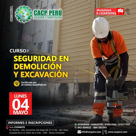Cacp Perú Curso Seguridad En Demolición Y Excavación 2020 1 Virtual