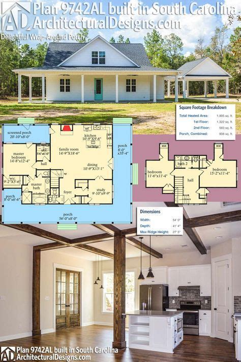 Plan 9742al Delightful Wrap Around Porch In 2021 House Plans