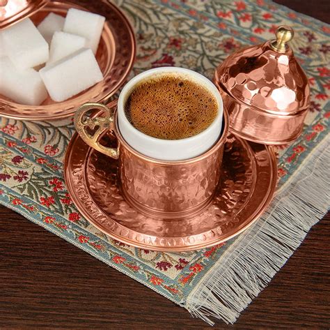 Turkish Coffee Serving Set For Six Serve Coffee To Guests In True Turkish Style With An Elegant