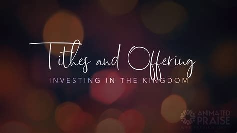 Tithes and Offering Still 6 - Animated Praise