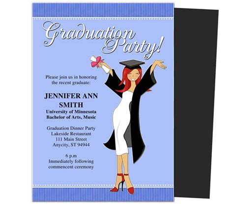 graduation party invitations templates commencement