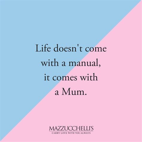 the quote life doesn t come with a manual it comes with a mum