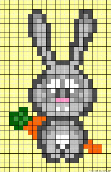 Bunny Pixel Art Grid