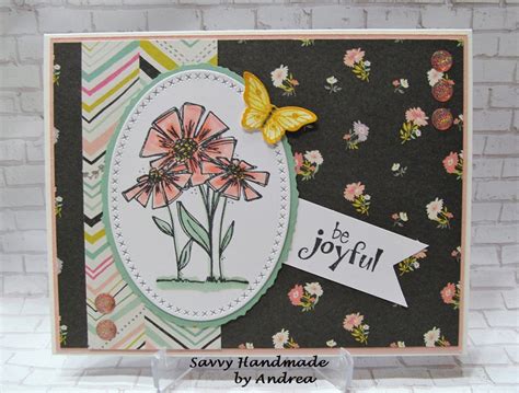 Savvy Handmade Cards Floral Be Joyful Card Tms 506