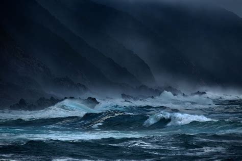 Wallpaper Sea Waves Storms Rocks Sea Waves Storm Rocks Dark