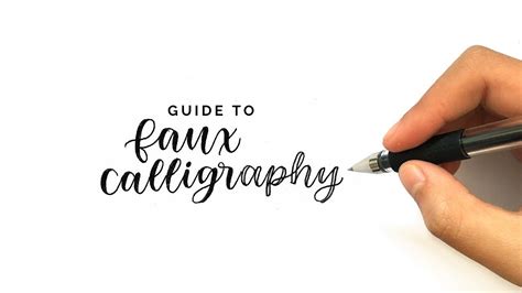 You see, traditional calligraphic scripts (such as the ones mentioned above) are once you are done writing with your pencil it's time to grab your brush pen and go over the pencil sketch. Guide to Faux Calligraphy - YouTube