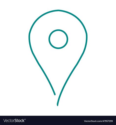 Blue Location Marker Line Iconsvg Royalty Free Vector Image