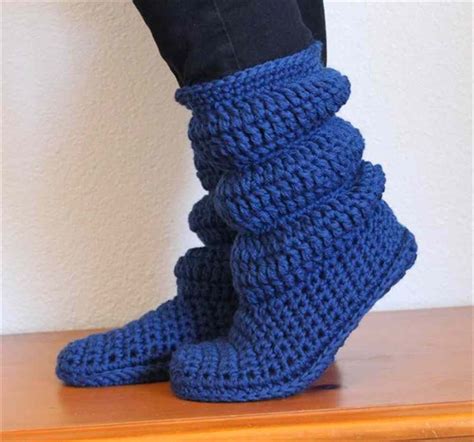 Slouchy Slipper Boots 25 00 Free Shipping Crochet Slipper Boots Crochet Boots Diy Crochet