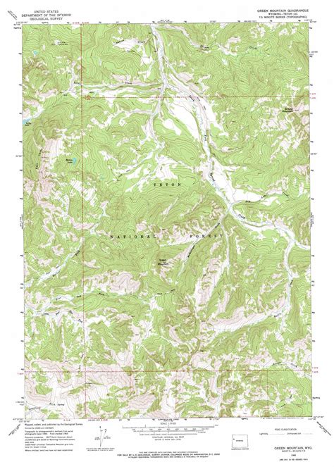 Green Mountain Topographic Map Wy Usgs Topo Quad 43110f3