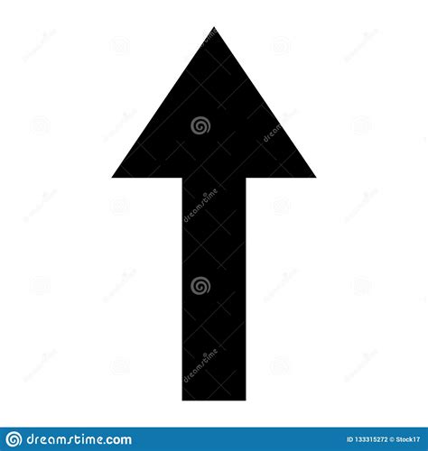 Icon Black Up Arrow On White Background Stock Vector Illustration Of