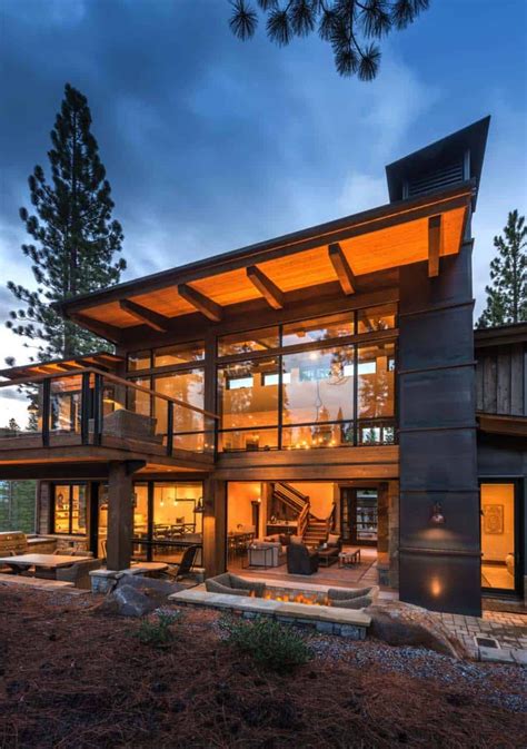 Woodsy Mountain Cabin In Martis Camp Blends Modern With Rustic Wooden