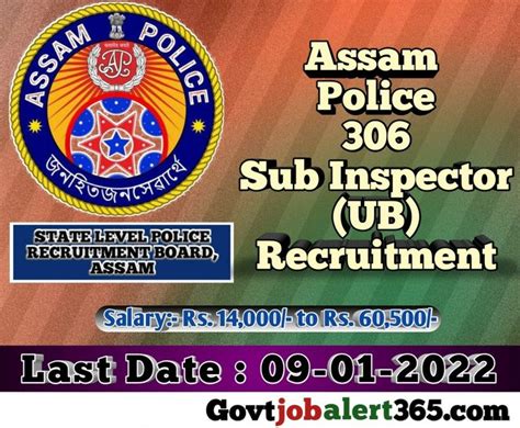 Assam Police Sub Inspector Un Armed Branch Recruitment Police