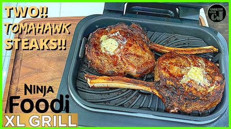 You can also use any other indoor grill and cook with the same directions if you don't. NINJA FOODI XL GRILL TOMAHAWK RIBEYE STEAKS! WE MAX THIS ...