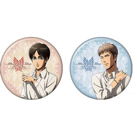 Attack On Titan Can Badge Set Eren And Jean April 2021 Edition