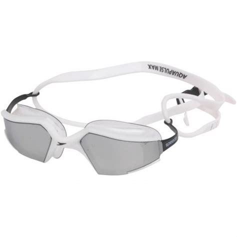 Speedo Mens Aquapulse Max Mirrored Goggles White Silver Monster