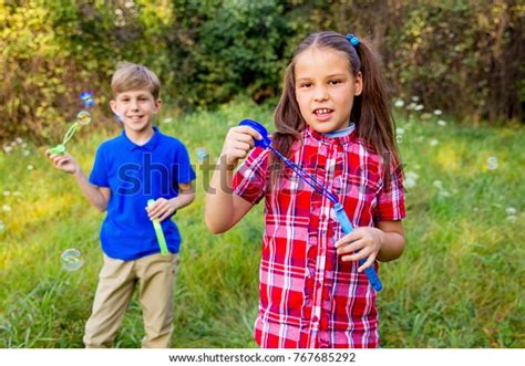 Kids Playing Bubbles Stock Photo 767685292 Shutterstock