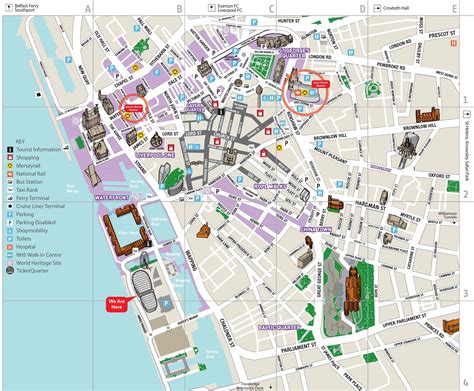 Liverpool city center map | Liverpool map, Liverpool city, Liverpool