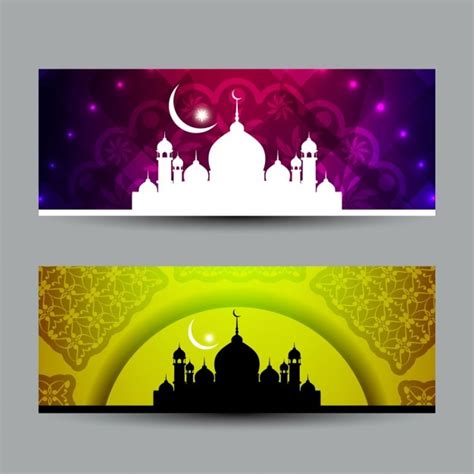 Artistic Islamic Banners Vector Free Download