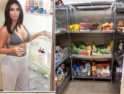 Kim kardashian actually has food in her fridge. Kim Kardashian shows her kitchen, pantry, and walk-in ...