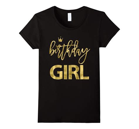 Birthday Shirts For Girls Golden Imitation Birthday Girl T Shirt