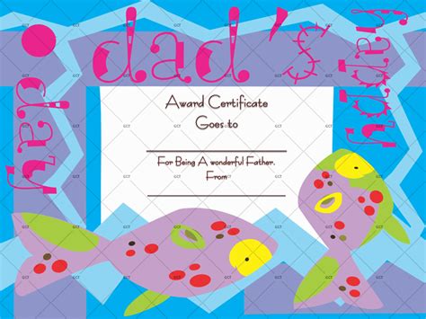 Best Dad Award Certificate Template Gct
