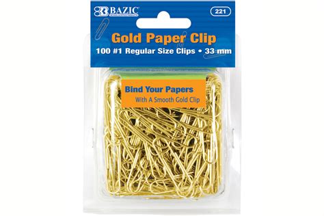 No1 Regular 33mm Gold Paper Clips 100packs Gallery