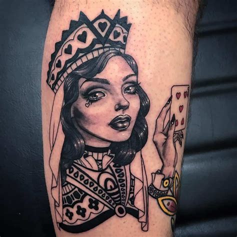 Top 57 Best Queen Of Hearts Tattoo Ideas 2020 Inspiration Guide