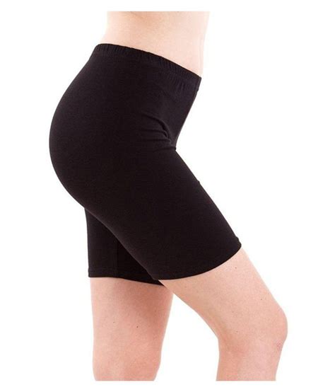 Buy Katish Cotton Lycra Cut Offs Black Online At Best Prices In India Snapdeal