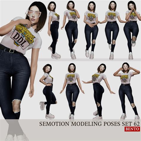 Second Life Marketplace Semotion Female Bento Modeling Poses Set 62