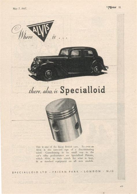 British Car Brochures Car Brochureseu Alvis Adverts