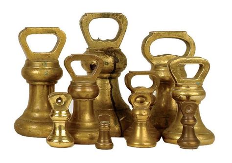 Avery Brass Bell Weights Set 2oz To 7lbs Scales Sundries