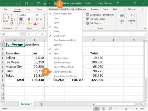 Excel Quick Access Toolbar Customguide