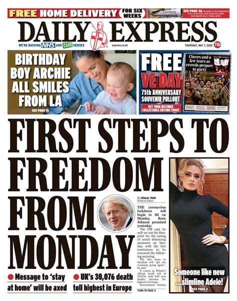 Daily Express May 7 2020 Newspaper Get Your Digital Subscription