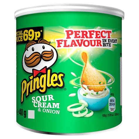 Pringles Sour Cream And Onion Crisps 40g X 12 X 1 Belito