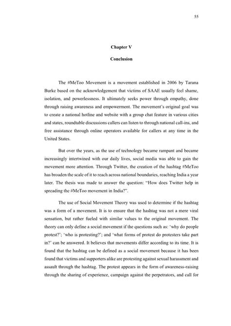 Chapter V Conclusion The Metoo Movement Is A Movement Docslib
