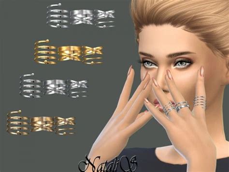 The Sims Resource Multi Rings Set 2 By Natalis • Sims 4 Downloads