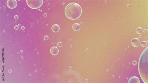 Oil Bubble Moving On Water Concept Minimal Background Oilpaint Spaces