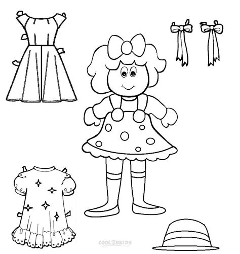 Paper Doll Clothes Coloring Pages Coloring Home